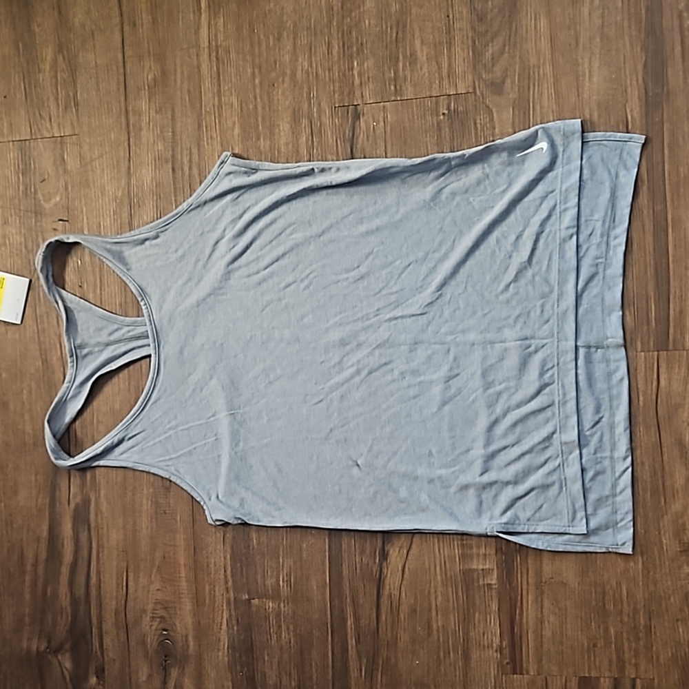 NWT Women's Small Nike "Yoga" Dri-Fit Tank Top in a Light Heather Grey